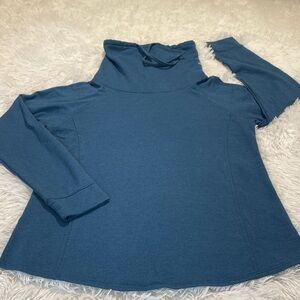 32 Degrees BLUE FUNNEL NECK SWEATSHIRT PULLOVER WOMENS SIZE M